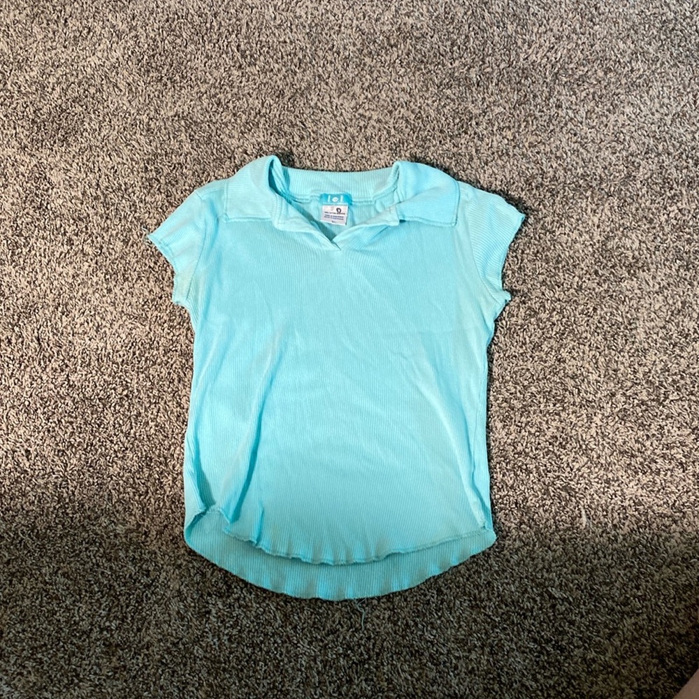Girl's LEI polo top pastel blue